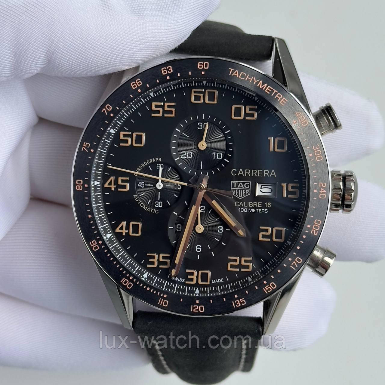 Годинник чоловічий Tag Heuer Carrera Calibre 16 Silver-White преміального ААА класу