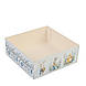 Коробка 160х160х60 для десертів "Пасхальна" з пластиковою кришкою, блакитна, фото 2