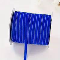 Оксамитова стрічка 1,5 см (1 м) яскраво-синя