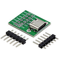 Плата перехідник Type-C USB 3.1 гніздо на платі