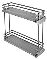 Карго GTV MOVIX PRO 200 мм висувний кошик для кухні, бокове кріплення, графіт