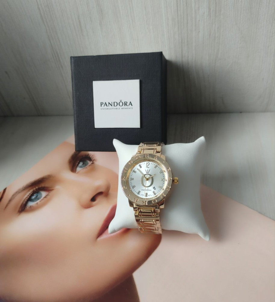 Годинник наручний Pandora в коробці gold