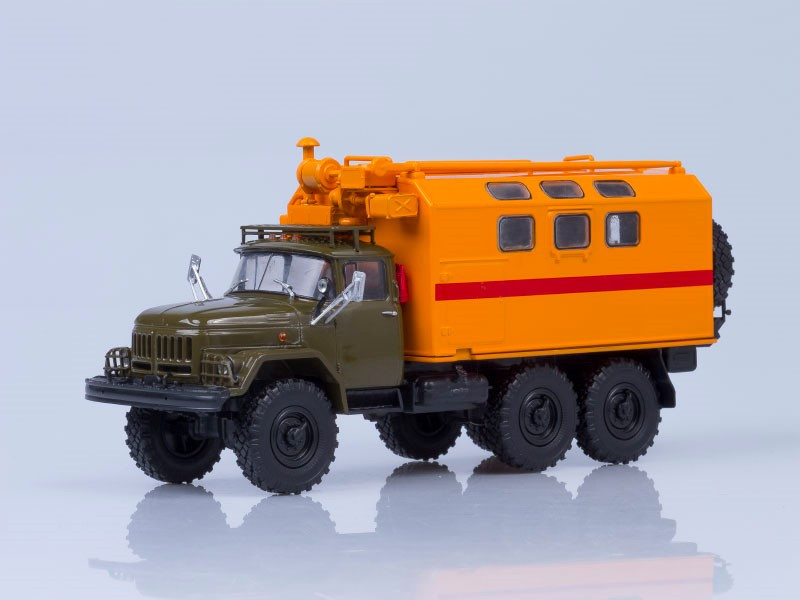Модель вантажівки ЗІЛ-131 кунг МТО-АТ (хакі-жовтогарячий) | Автоісторія
