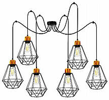 Люстра Sirius в стилі лофт 8816-6 на 6 плафонів