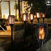 Вуличний ліхтар садово-парковий наземний Sirius 39003 на сонячній батареї з імітацією вогню