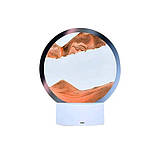 Настільна LED-лампа 3D Сипкий пісок/Нічник пісочний годинник USB світильник, фото 2