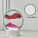 Настільна LED-лампа 3D Сипкий пісок/Нічник пісочний годинник USB світильник, фото 4
