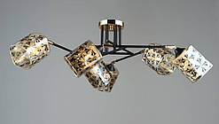 Люстра стельова Sirius B A4084/6 BK+FGD з поворотніми плафонами