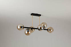 Люстра в стилі лофт Sirius GLX-23752-6D BK+GD