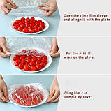 Поліетиленові пакети LY-74 для пакування їжі прозорі 100 шт., фото 3