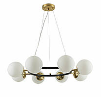 Люстра підвісна молекула 74542/8 CP+Matte Black на 8 плафонів