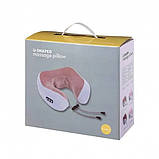 Масажна подушка U-shaped для шиї/ багатофункціональний масажер із вібрацією для комірцевої зони, фото 6