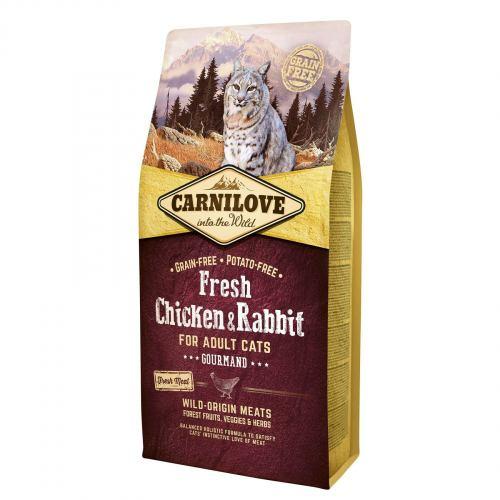 Сухий корм Carnilove Fresh Chicken & Rabbit для дорослих котів, курка та кролик, 6 кг (*)