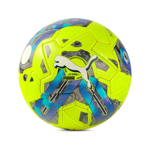 М'яч футбольний Puma Orbita 1 TB FQP (FIFA Quality Pro) Розмір 5 Lemon/Tonic Multicolour, фото 1
