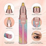 Епілятор тример жіночий для брів і обличчя DSP 70209 2в1 USB, фото 5