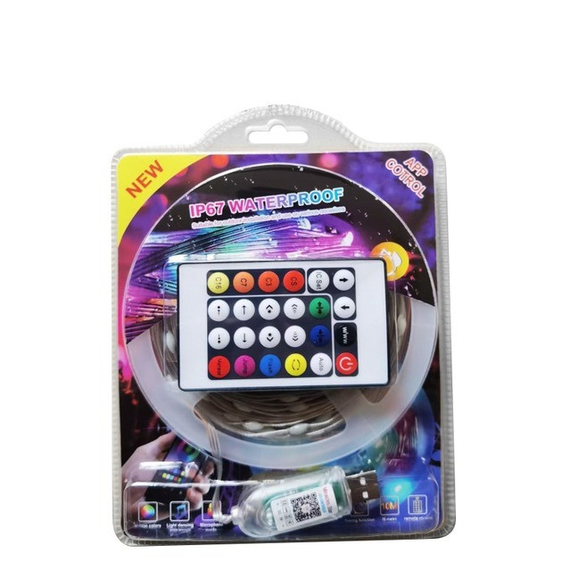 Світлодіодна RGB-стрічка LED MDX-265 10 м з пультом, водонепроникна, фото 1