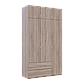 Розпашна Шафа для одягу Doros Лукас Дуб Сонома 3ДСП 135х50х240 (80737803), фото 6