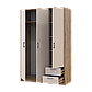 Розпашна Шафа для одягу Doros Ронді Дуб Артізан/Кашемір 3ДСП 121х52х195 (80737815), фото 2