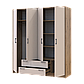 Розпашна Шафа для одягу Doros Ронді Дуб Артізан/Кашемір 4ДСП 160х52х195 (80737825), фото 2