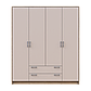 Розпашна Шафа для одягу Doros Ронді Дуб Артізан/Кашемір 4ДСП 160х52х195 (80737825), фото 4