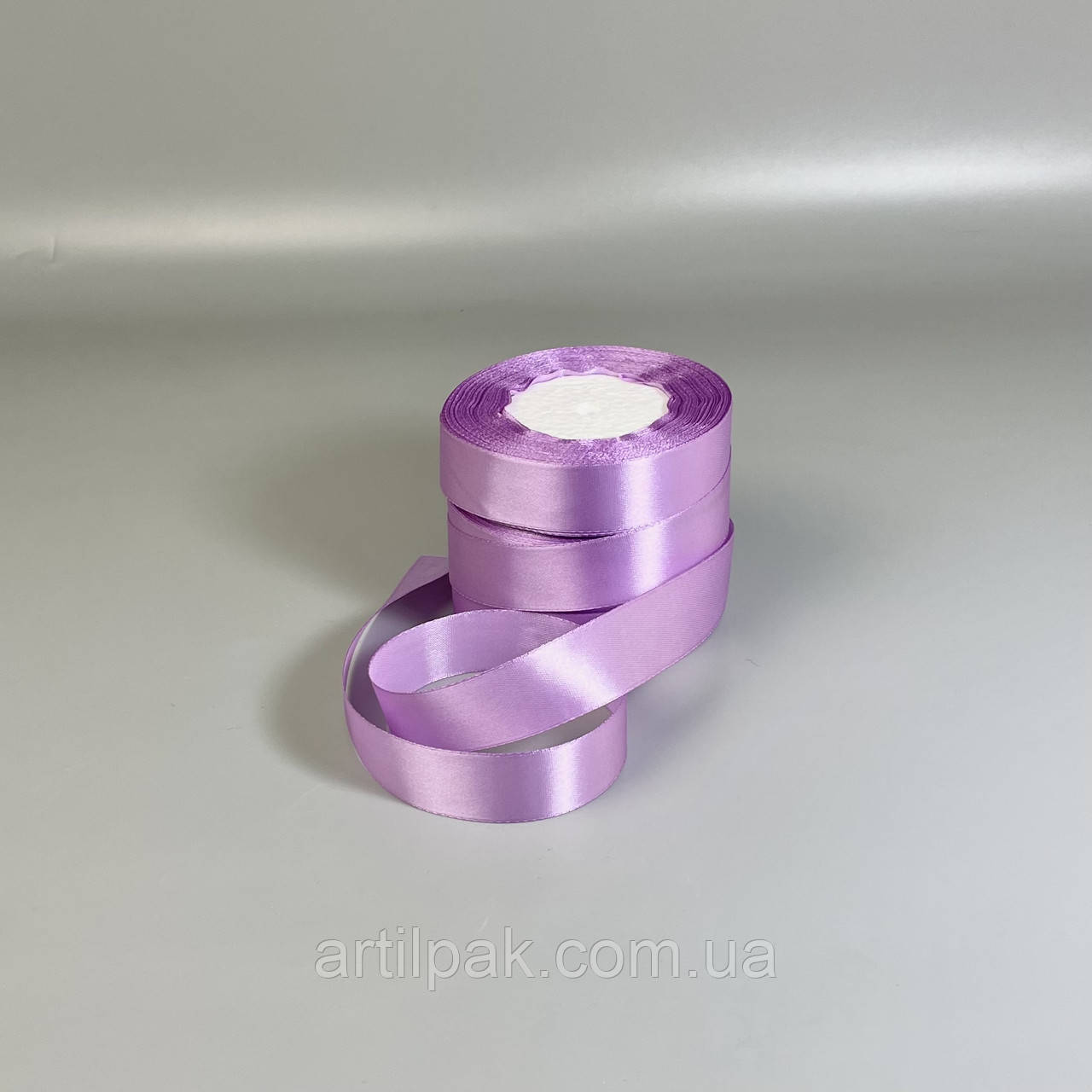 Стрічка атласна Бузкова, 2,5 см, 32 м, фото 1