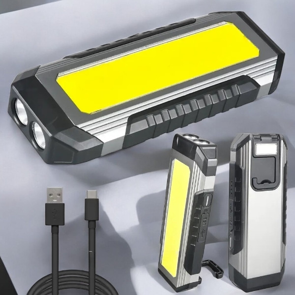 Ліхтарик-павербанк powerbank 8000 Чорний
