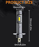 H1 LED лампа 2шт. ближнє-дальне світло головна фара, фото 4