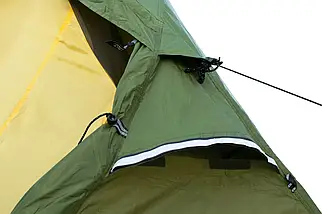 Двомісний намет Tramp Sarma 2 v2 Green | Експедиційна палатка з алюмінієвим каркасом, 2 входами, 2 тамбурами для тривалих походів, фото 4