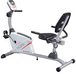 Велотренажер горизонтальний магнітний inSPORTline Varis біло-сірий