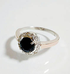 Срібна каблучка с золотими накладками