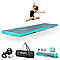 Надувний килимок для тренувань Airtrack inSPORTline Airstunt 400x100x10 см бірюзовий, фото 3