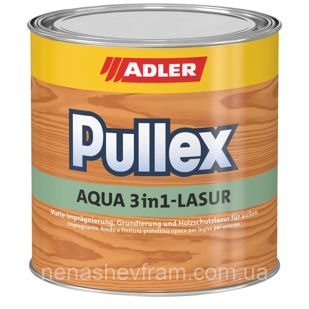 Захисна лазур для дерева Pullex Aqua 3in1-Lasur 2.5 л, фото 1