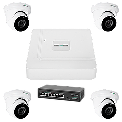 Комплект відеоспостереження на 4 камери GV-IP-K-W74/04 5MP