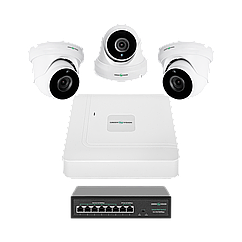 Комплект відеоспостереження на 3 камери GV-IP-K-W81/03 5MP