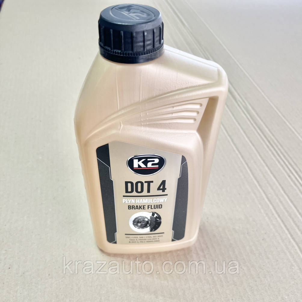 Рідина гальмівна K2 DOT 4 BRAKE FLUID 1 л T108 (K20067), фото 1