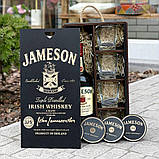 Подарунковий набір для віскі з чотирьма стаканами, подарок на день народження, фото 4