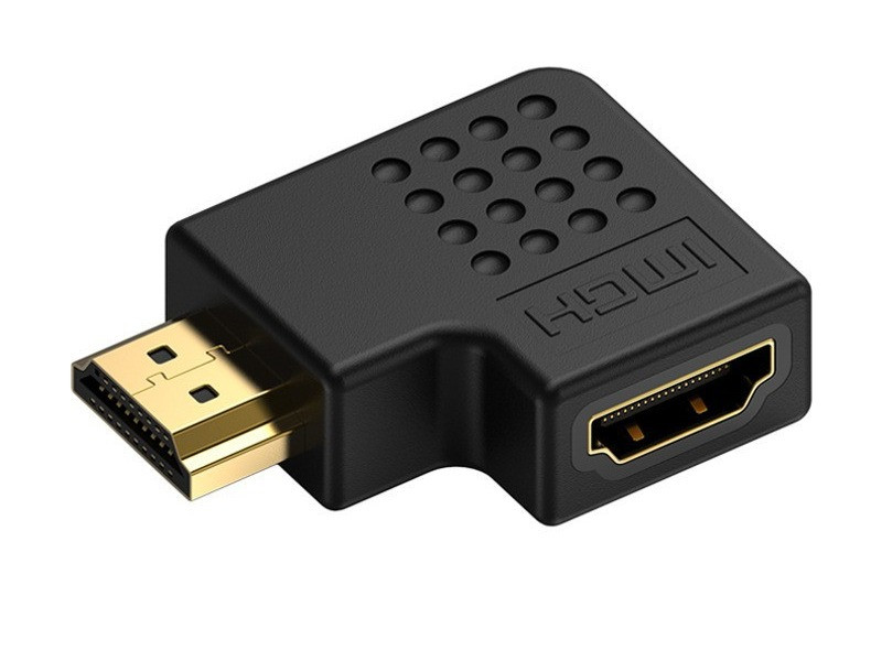Кутовий перехідник HDMI тато/мама. Лівий кут