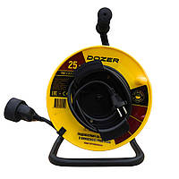 Подовжувач на котушці DOZER б/з 25м(2*2,5) з виносною розеткою
