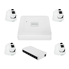 Комплект відеоспостереження на 4 камери GV-IP-K-W96/4 3MP