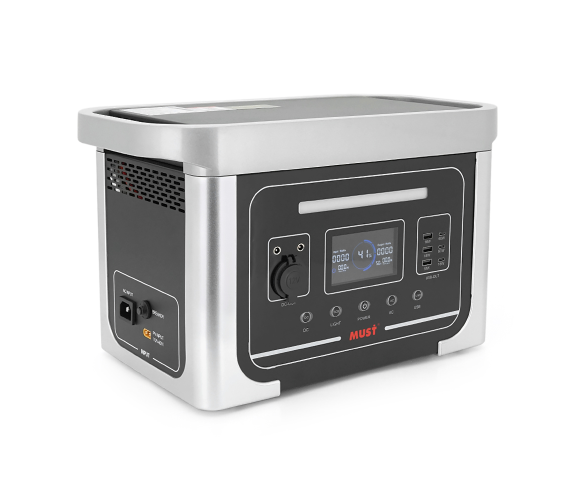 1кВт переносна зарядна станція Must EM181-EM1024S АКБ 1,28кВт/г LiFePO4 LCD MPPT