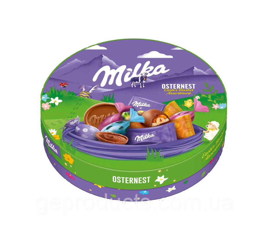 Великодній набір цукерок Milka Teller Easteer Mix osternest 196г.
