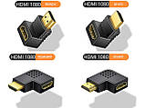 Кутовий перехідник HDMI тато/мама. Лівий кут, фото 3