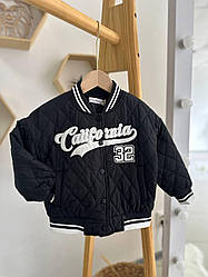 Бомбер на мальчика "California" Чорний V1928, PAPILLON, Чорний, Для дівчаток, Весна Осінь, 104
