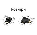 Кутовий перехідник HDMI тато/мама. Лівий кут, фото 4