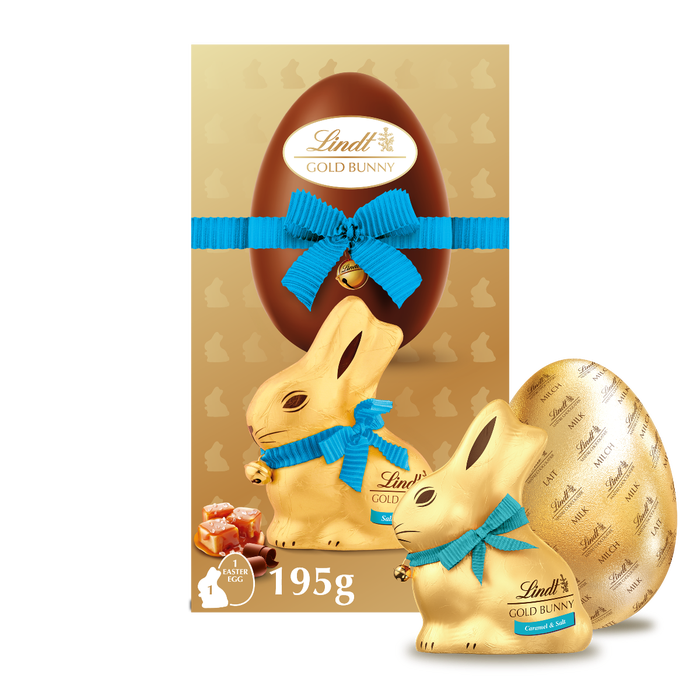 Великодне яйце Lindt Gold bunny солона карамель 195г.