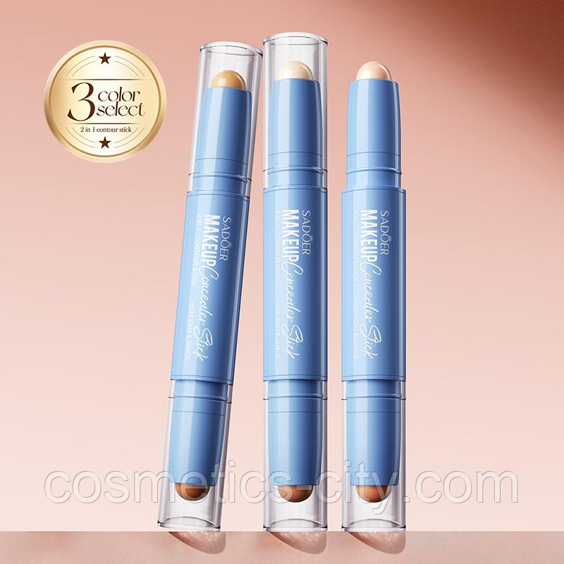 Стик для контуринга Sadoer Contouring Stick (03 Light Skin Color + Brown), 3.6 г., фото 1