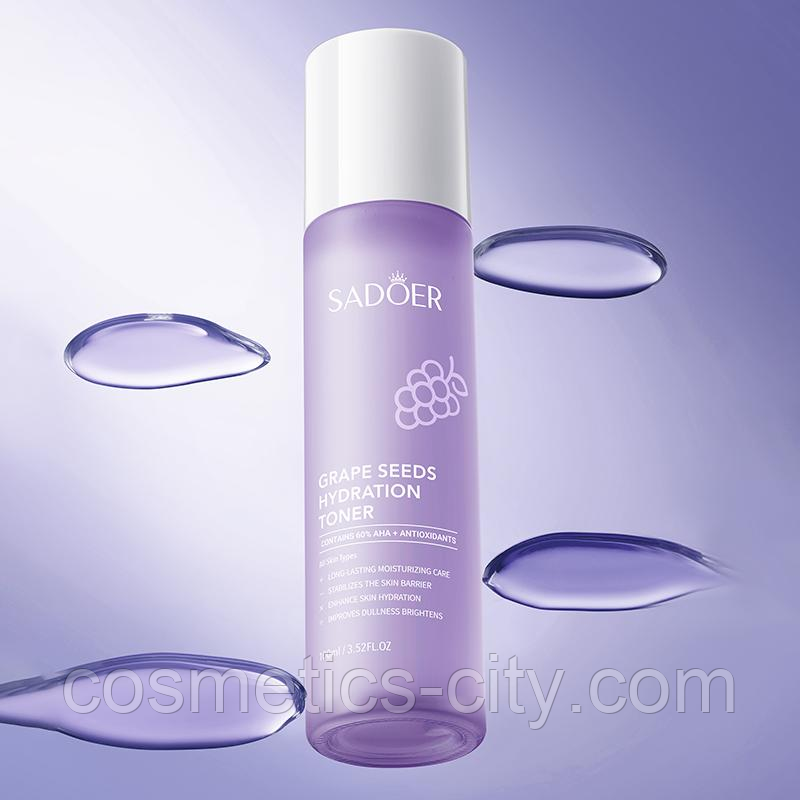 Тонер для лица с экстрактом винограда SADOER Grape Seeds Toner, 100 мл., фото 1