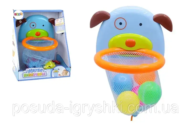 Кільцекид на присосці з 5 кульками для гри в ванній в коробці 625 розміром 25*18*21см, фото 1