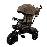 Велосипед триколісний дитячий з ручкою EL CAMINO MODENA ME 1193 Beige Praline Бежевий