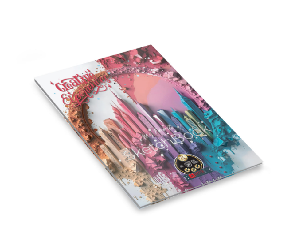 Блокнот-скетчбук "Яскраві фарби", А4, 28арк, м'яка обкладинка, УФ-лак, 1В 3230, фото 1